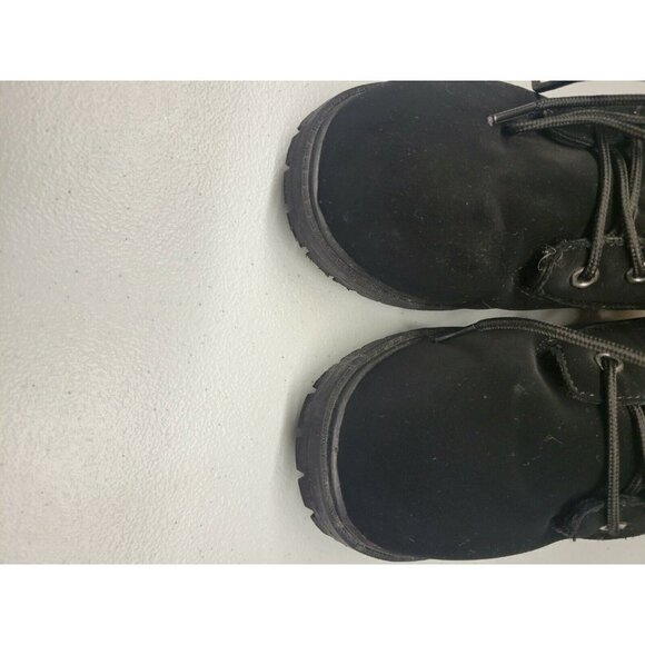 Craftman Size 3 Kids Black Velvet Lace-Up Ankle Boots casual wear - Picture 6 of 7